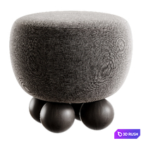 Umbra Peonia Ottoman By Monde Singulier 3D Model Corona