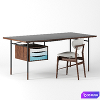 Nyhavn Desk by Finn Juhl 3D Model Corona