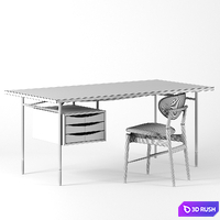 Nyhavn Desk by Finn Juhl 3D Model Corona