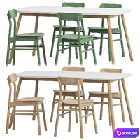 Chairs Ronningen + Wedbu Table from Ikea 3D Model Corona