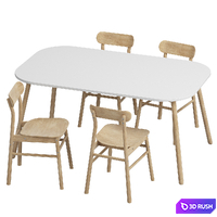 Chairs Ronningen + Wedbu Table from Ikea 3D Model Corona