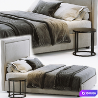 RH Wallace Bed 3D Model Vray, Corona