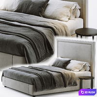 RH Wallace Bed 3D Model Vray, Corona