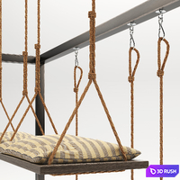 Garden swing table 3D Model Vray, Corona