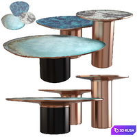Table DROPS By DE CASTELLI 3D Model Vray, Corona