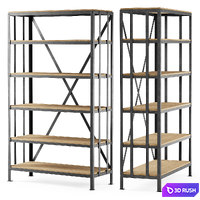 Metal rack middle 3D Model Corona