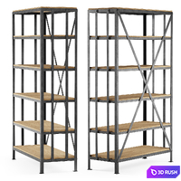 Metal rack middle 3D Model Corona