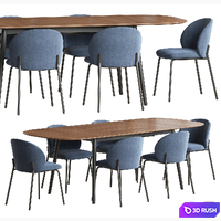 Kingston table Princeton chair Boconcept 3D Model Vray, Corona