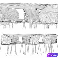 Kingston table Princeton chair Boconcept 3D Model Vray, Corona