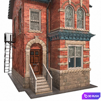 Victorian house 01 3D Model Vray, Corona