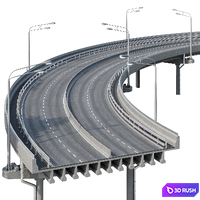 Auto Overpass Editable Low Poly 3D Model Corona