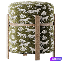 avito Velor convertible ottoman 3D Model Corona