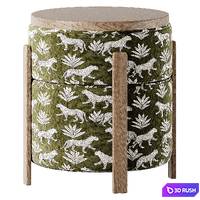 avito Velor convertible ottoman 3D Model Corona