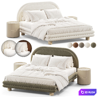 Bed Eva 160 3D Model Vray, Corona