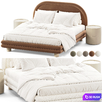 Bed Eva 160 3D Model Vray, Corona