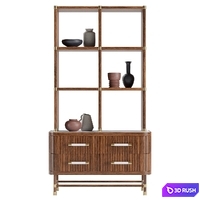 Deluxe Tamboured Storage Shelf 3D Model Vray, Corona