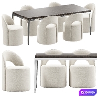 RH DINING SET 3 3D Model Corona