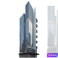 High-rise office building No. 5 3D Model Vray, Corona