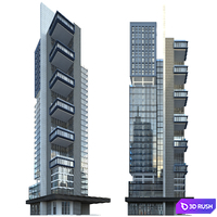 High-rise office building No. 5 3D Model Vray, Corona