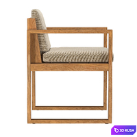 CAPE TOWN TEAK Dining group 3D Model Vray, Corona