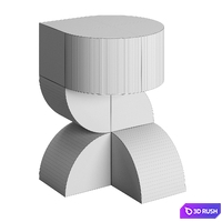 Totem 01 Gueridon Stool by Forest &amp; Giaconia 3D Model Corona