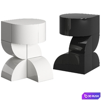 Totem 01 Gueridon Stool by Forest &amp; Giaconia 3D Model Corona
