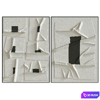 Decorative set of art paintings #83 3D Model Vray, Corona