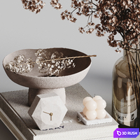 Decorative set H83 3D Model Vray, Corona