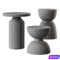 Sablier Lahna Malya table La Redoute 3D Model Vray, Corona