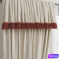 Curtains 124/ Curtains with fringe 3D Model Corona