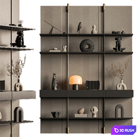 Shelves Decorative - Rack Set 44 3D Model Vray, Corona