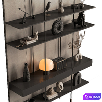 Shelves Decorative - Rack Set 44 3D Model Vray, Corona