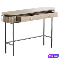 Console Maer Wood 3D Model Vray, Corona