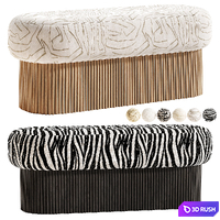 Nala ottoman bench 3D Model Corona