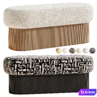 Nala ottoman bench 3D Model Corona