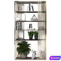 Rack and Bookcase132 3D Model Vray, Corona