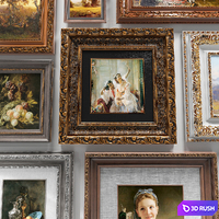Large set of paintings in classical style 3D Model Vray, Corona