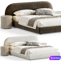 Pilvi bed 3D Model Vray, Corona