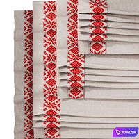 Roman blind with Russian ornament wide 160cm (22) 3D Model Corona