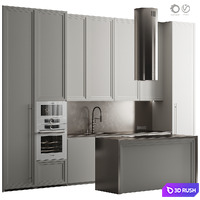 Kitchen #181 3D Model Vray, Corona