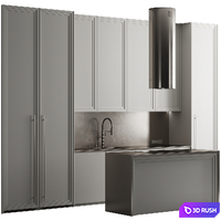 Kitchen #181 3D Model Vray, Corona