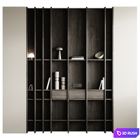 Wooden Shelf 009 3D Model Vray, Corona