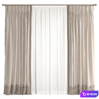 Curtains 60 3D Model Vray, Corona