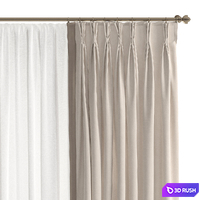 Curtains 60 3D Model Vray, Corona