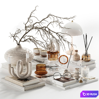Decorative Set 30 3D Model Vray, Corona