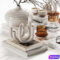 Decorative Set 30 3D Model Vray, Corona