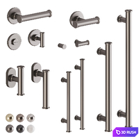 Quincalux Athena door and facade handles 3D Model Corona