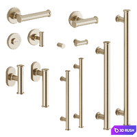 Quincalux Athena door and facade handles 3D Model Corona