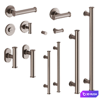 Quincalux Athena door and facade handles 3D Model Corona