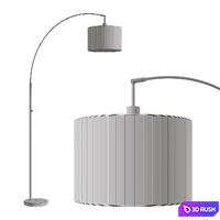 Floor Lamp Pottery Barn Locke Marble Arc Floor Lamp 3D Model Corona